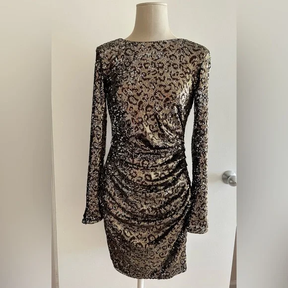 open lace back dress Dress The Population Women's Miranda Sequin Strapless Gown - Natural main image 0